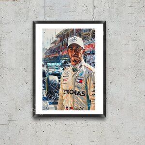 Sir Lewis Hamilton F1 Racing 11x17 Art Print